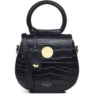 RADLEY London Rope Walk Faux Crocodile Women's Mini Leather Crossbody Bag Black
